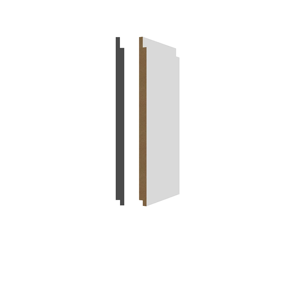 Baltas gruntuotas MDF Shiplap Wainscot